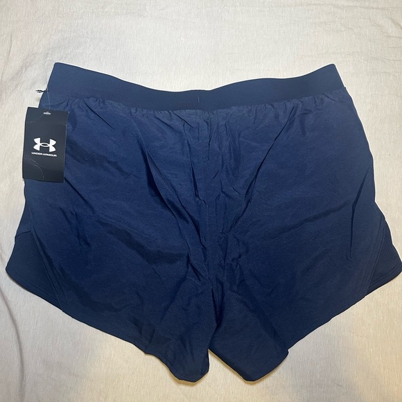 Under Armour Women's Dark Blue Athletic Shorts - Picture 2 of 3
